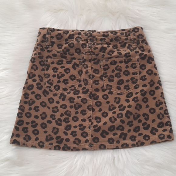 Cheetah Print Corduroy Skirt - Girls Size: 7-8 - Picture 6 of 8